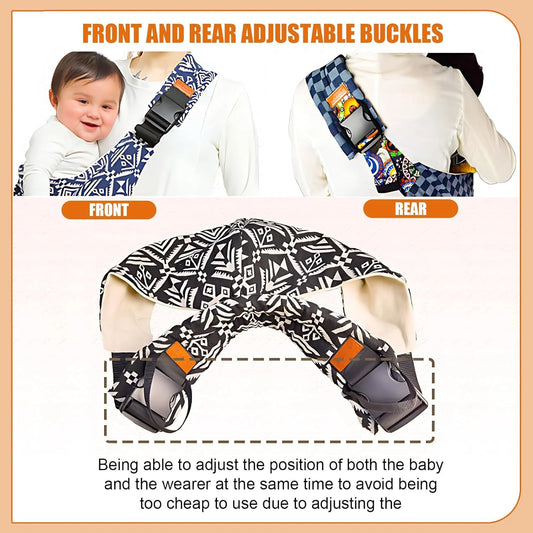 Premium Baby Carrier - Ergonomic Front & Back Infant Carrier with Hip Seat | 0-24 Months
