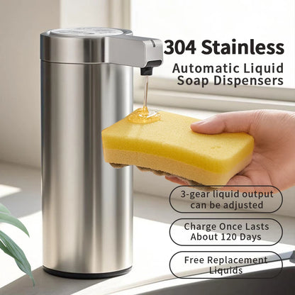 Kitchen Soap Machine Automatic Sensor Out of Hand Sanitizer Smart Electric Body Wash Soap Dispenser 304 Stainless Steel