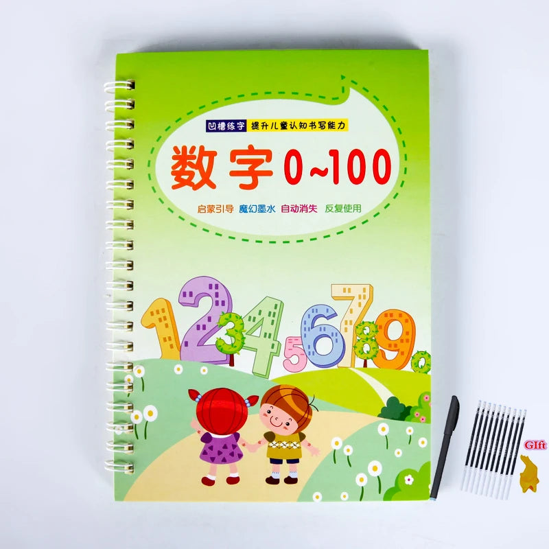 Magic Practice Learning Numbers In English Painting Practice Art Book Baby Copybook For Calligraphy Writing Kids Practice Book
