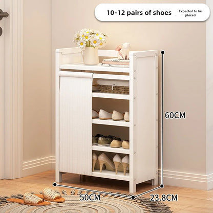 Free installation shoe rack indoor simple folding household multi-layer dustproof rental room shoe storage artifact