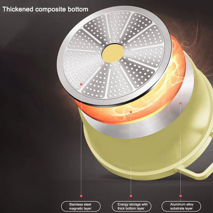 Enameled Cast Aluminum Dutch Oven with Lid Home Kitchen Enamel Stock Pot Dutch Oven Cast Aluminum Pot Multifunctional Cookware