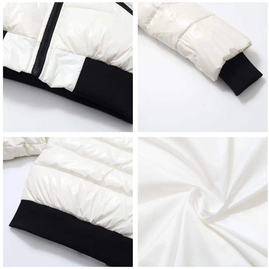 AS Winter kids Down Jackets bomber design coats with nature fur