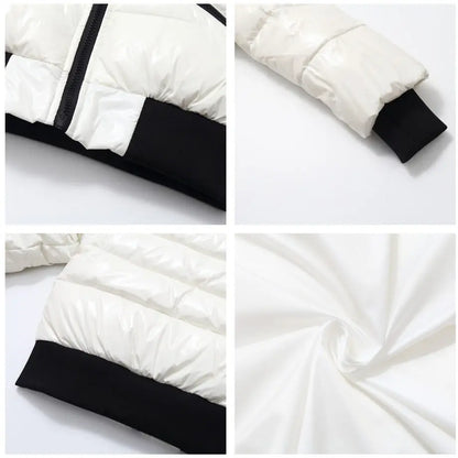 AS Winter kids Down Jackets bomber design coats with nature fur