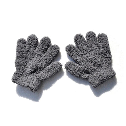 New 1-4Y Kids Gloves Winter Baby Plush Coral Gloves Toddler Full Fingers Cute Mittens Warm Windproof Glove For Boys Girls