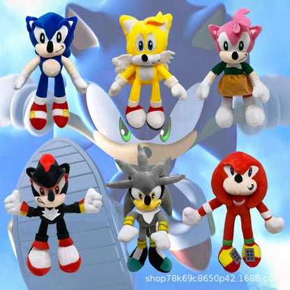 Sonic 20cm Plush Doll Cute Anime Figure Hedgehog Soft Stuffed Toys Ornaments Backpack Pendant Decoration Children Birthday Gifts