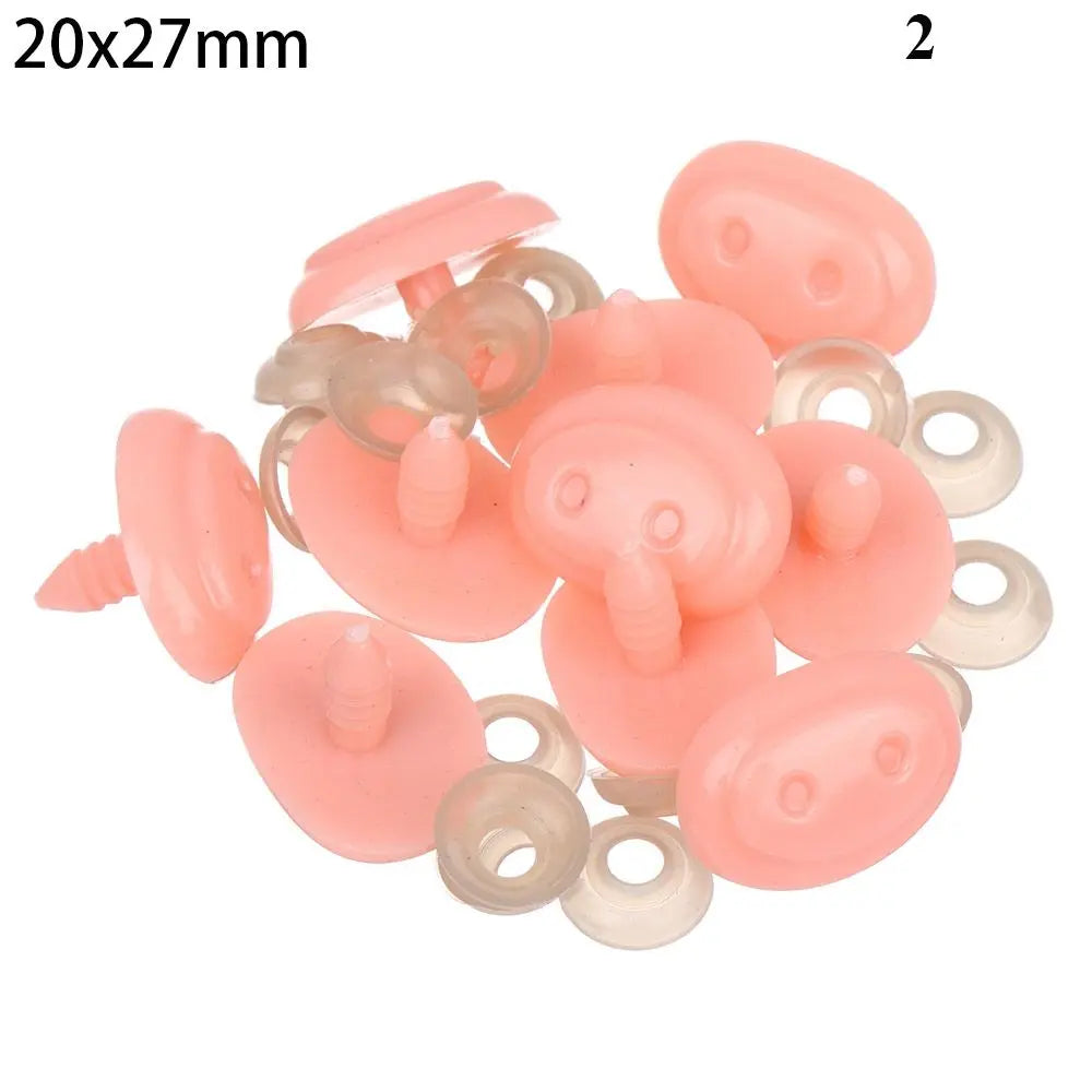 10Pcs Plastic Nose Crafts Doll Triangle Noses Oval Safety Noses Pigs Noses Plush Animal Nose DIY Animals Buttons For Dolls Fox