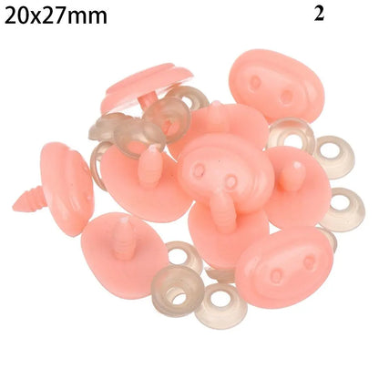 10Pcs Plastic Nose Crafts Doll Triangle Noses Oval Safety Noses Pigs Noses Plush Animal Nose DIY Animals Buttons For Dolls Fox