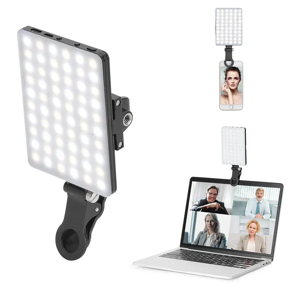 Fill Light Mobile Cell Phone LED Live Broadcast Selfie Video Conference Photography Lighting Kit Portable USB Charging Fill Lamp