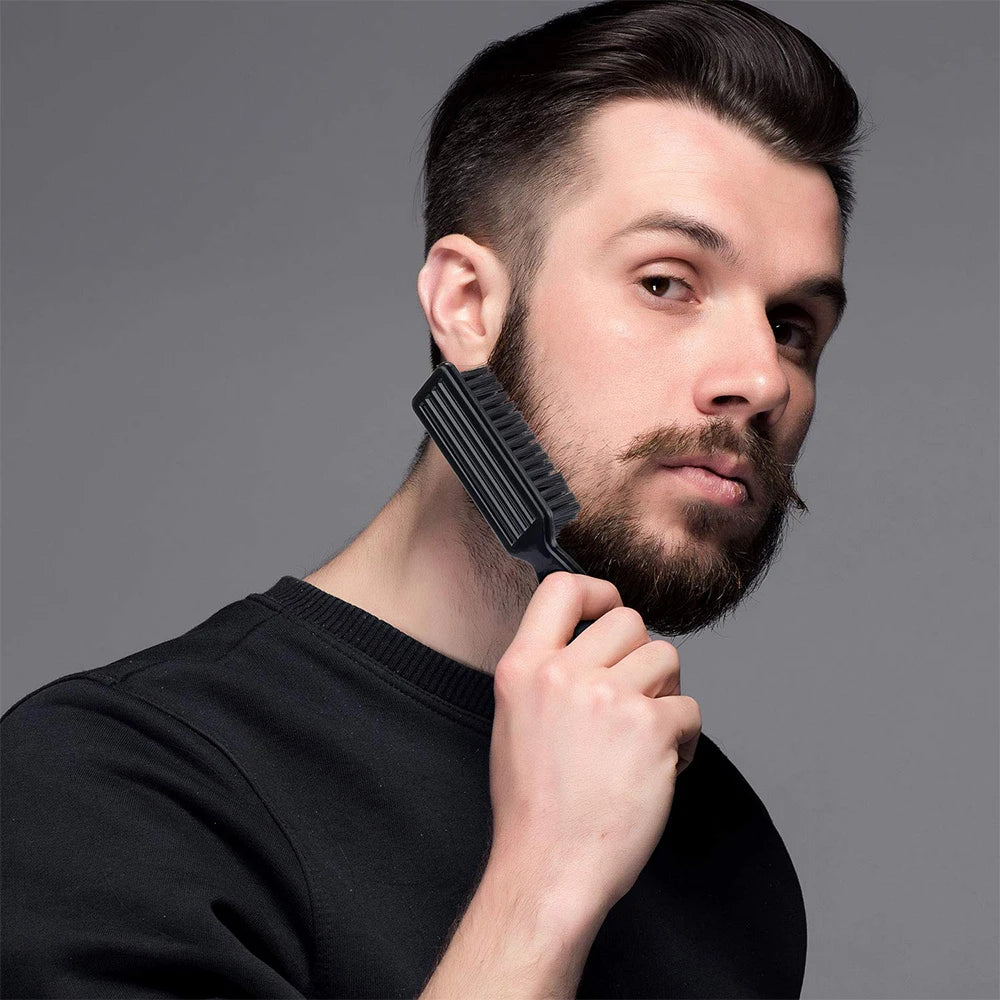 1Pc Barber Neck Duster Brush Sets Plastic Handle Hairdressing Soft Hair Cleaning Brush Heads Shaped Carving Cleaning Brush Black