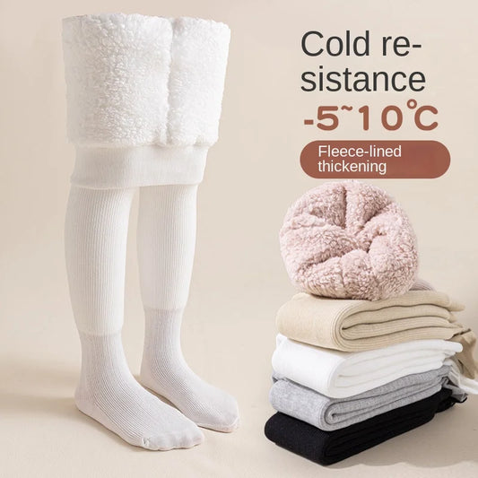Winter Kids Tights for Girls - Thick Warm Cotton Pantyhose for Toddlers & Children 0-8 Years