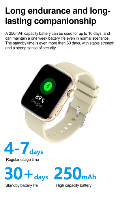 2025New NFC Smat Watch Women 1.85-inch Blood Pressure Heart Rate Bluetooth Call Female Health Smarwatches Ladies For Android IOS