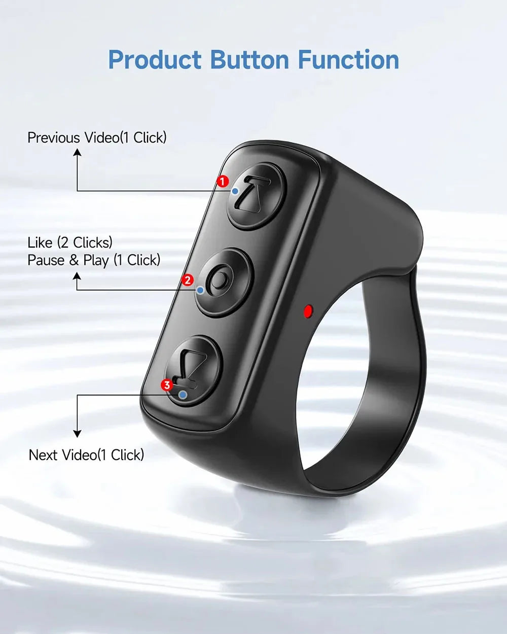 TikTok Mobile Phone Bluetooth Photo Recording E-book Kindl Novel Page Turning Remote Control Smart Rings