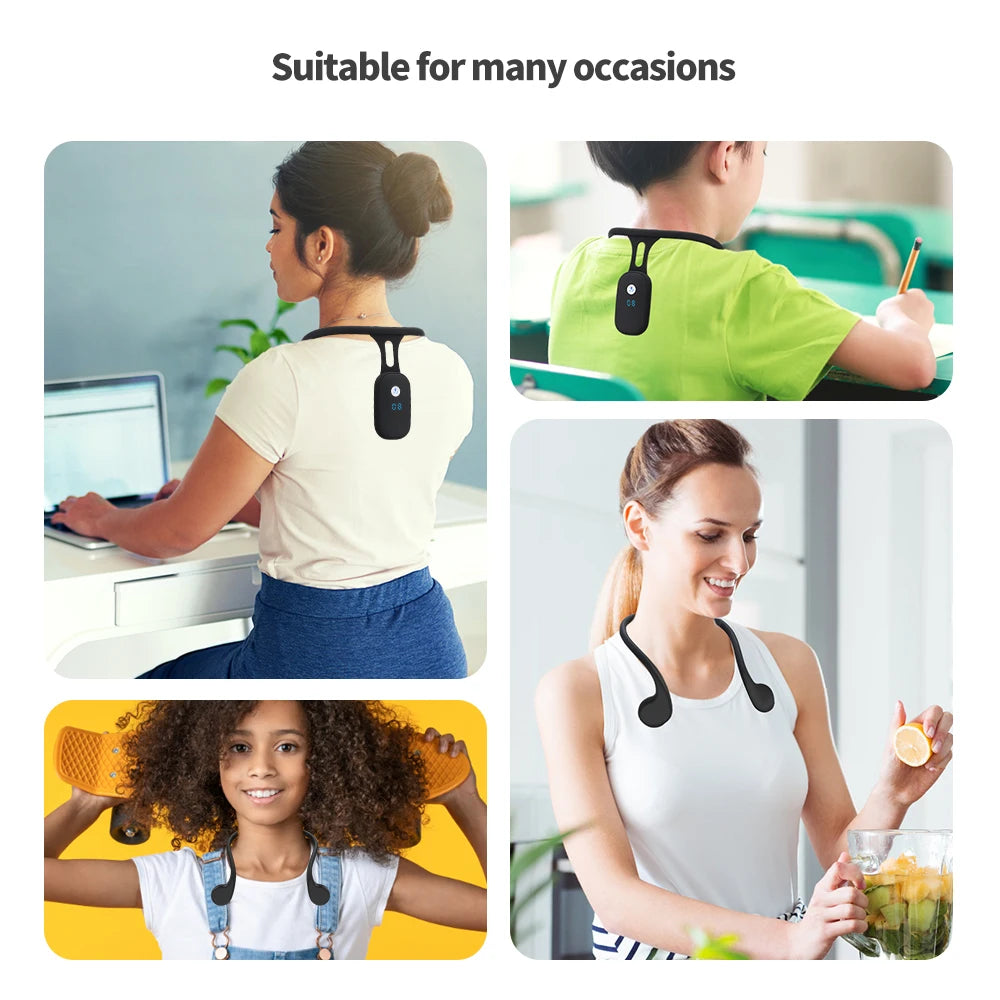 Smart Posture Trainer Back Straightener with Vibration Reminder for Adults Kids Real-Time Monitoring Wearable Sensor