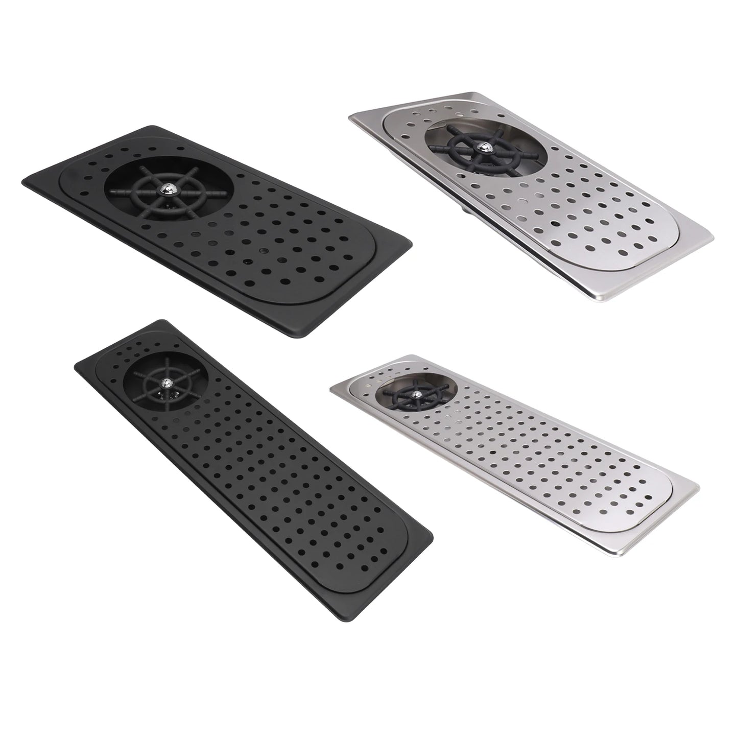 Built-in Cup Washer Stainless Steel Glass Cleaning Rinser High Pressure Cup Washer With Drain Drip Tray Hose For Bar Coffee Shop