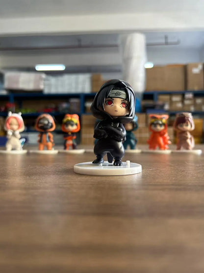 Naruto Bnfigureq Pajamars Series Blind Box Action Figures Model Sasuke Kakashi Costume Design Decoration Gift Toy