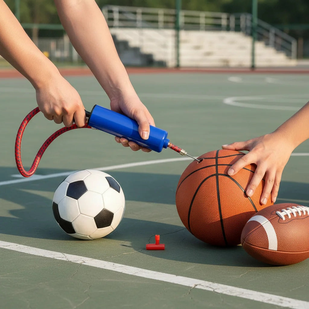 Flexible Hose Ball Pump Hand Pump Inflator Portable Basketball Pump Football Inflating with Pump Volleyball Hose Push Air