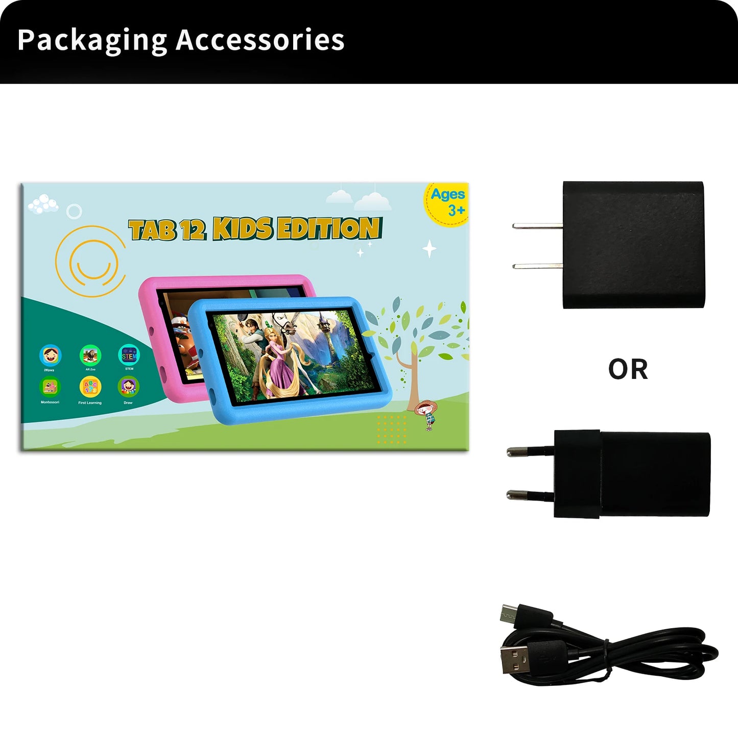 10.1 Inch Tablet for Kids, Android 13, Octa-Core, 4G LTE Dual SIM, Parental Control, 12GB RAM(6+6 Expand)/128 GB Storage