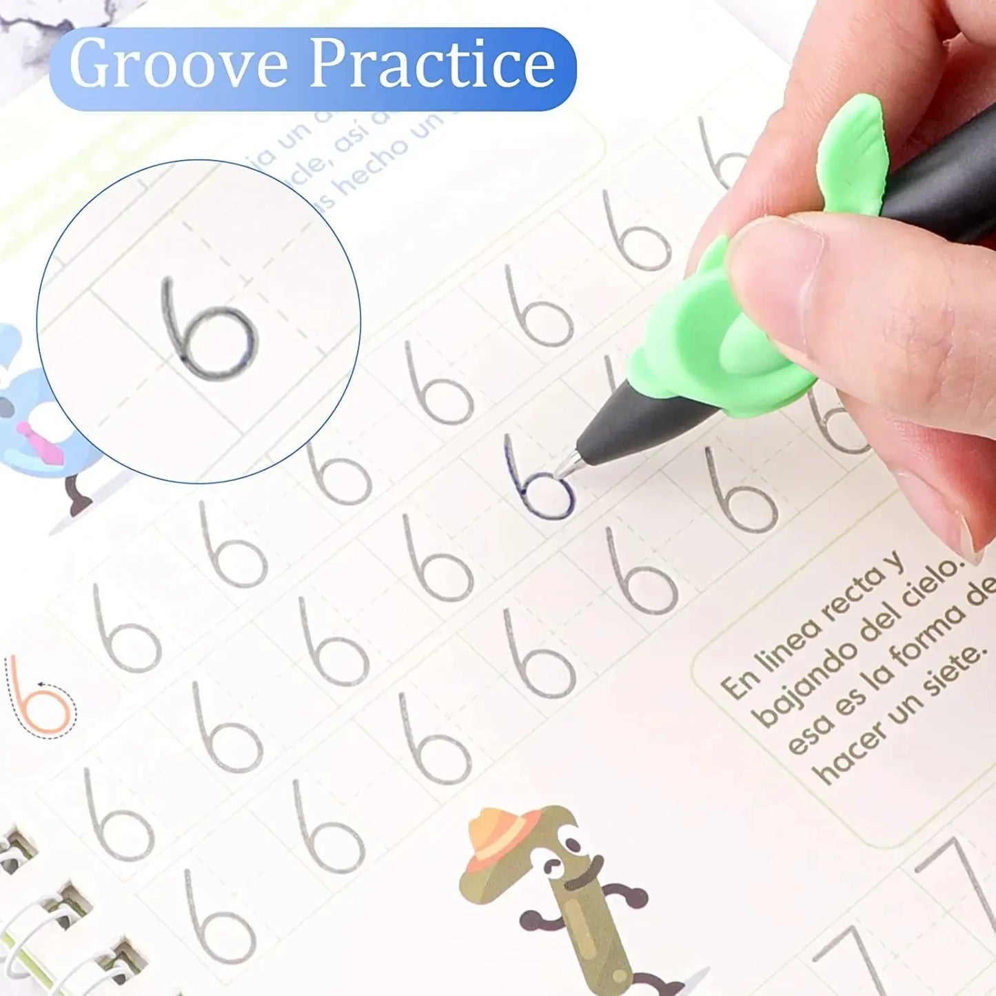 Magic Writing Book in Portuguese Calligraphy Notebook Montessori Kids Reusable Educational Calligraphic Letter Practice Toy