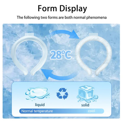 Summer Cooling Ice Circle Prevent Heatstroke Cooling PCM Ice Cushion Reusable Neck Cooler ﻿Outdoor Sports Travel Cooling Ring