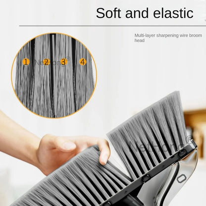Long Handled Dustpan And Brush Set Strong Handle Dust Pan &Broom Upright Sweeper