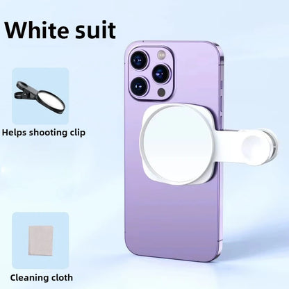 Smartphone Camera Lens Selfie Mirror Clip Kit for IPhone Smartphone Live Streaming Photo Video Selfie Vlog Accessories