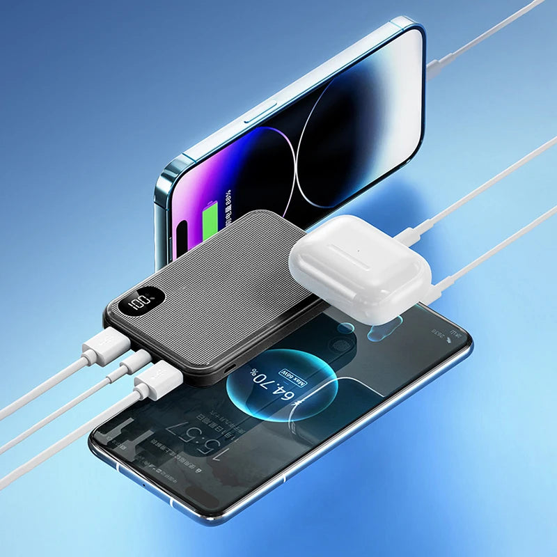 20000Mah Power Bank Fast Charging Portable Charger Battery Pack For Mobile Phone