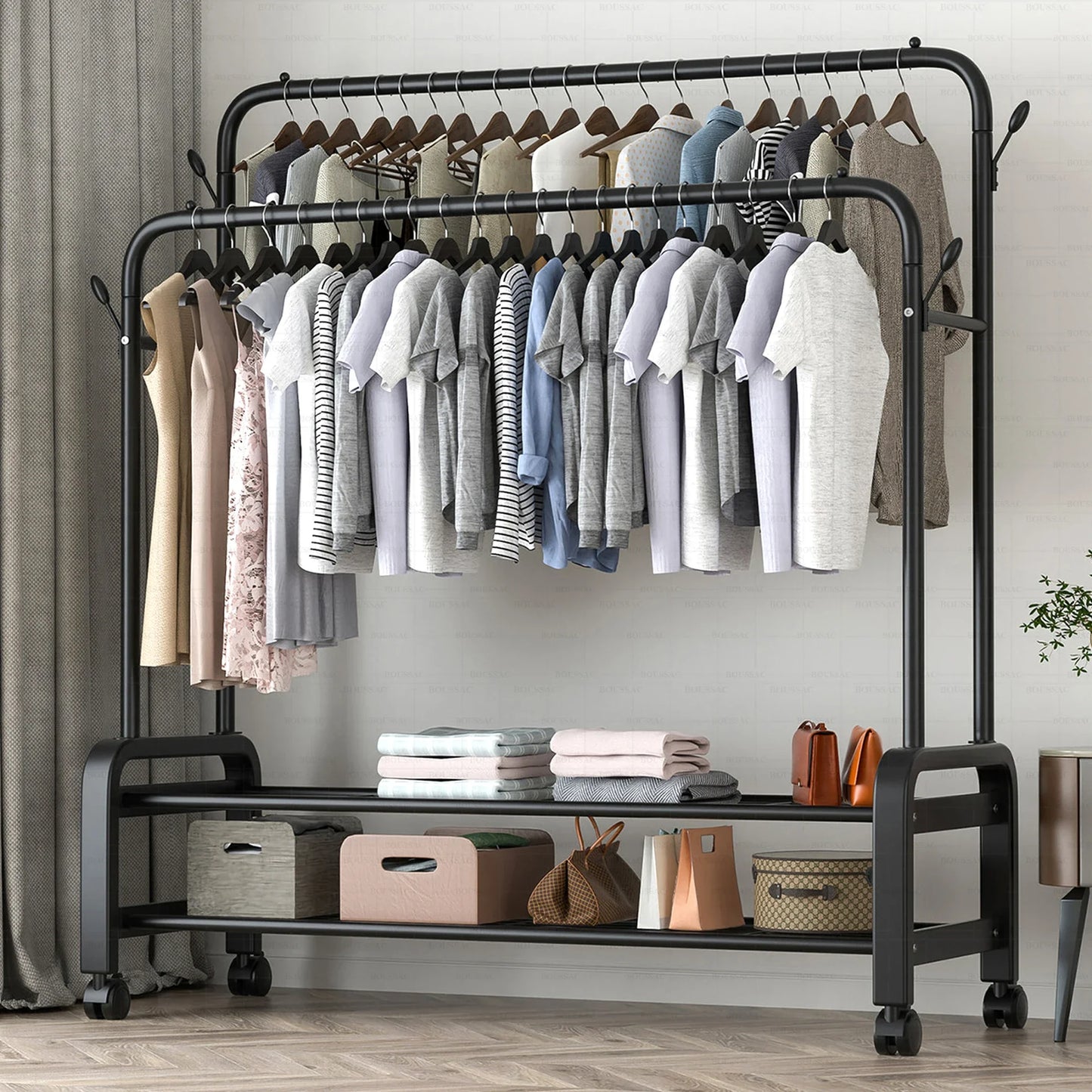 Standgarderobe Mäntel Seite Kinderzimmer Rack Wohnmöbel Garderobenständer Bodenständer Kleiderwand Kleiderbügel Kleiderbügel