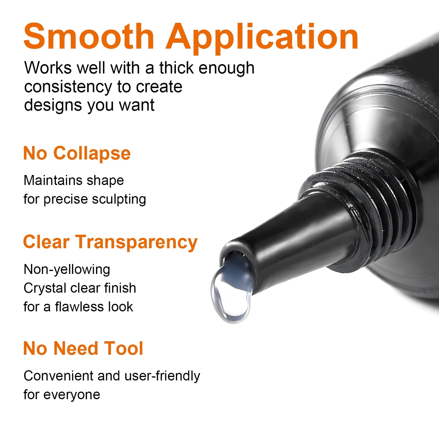 3pcs 3D Nail Art Gel - DIY Designs,Waterproof Sculpting gel，Waterproof Nail Art Design Gel for Intricate Carvings & Shapes 10ml