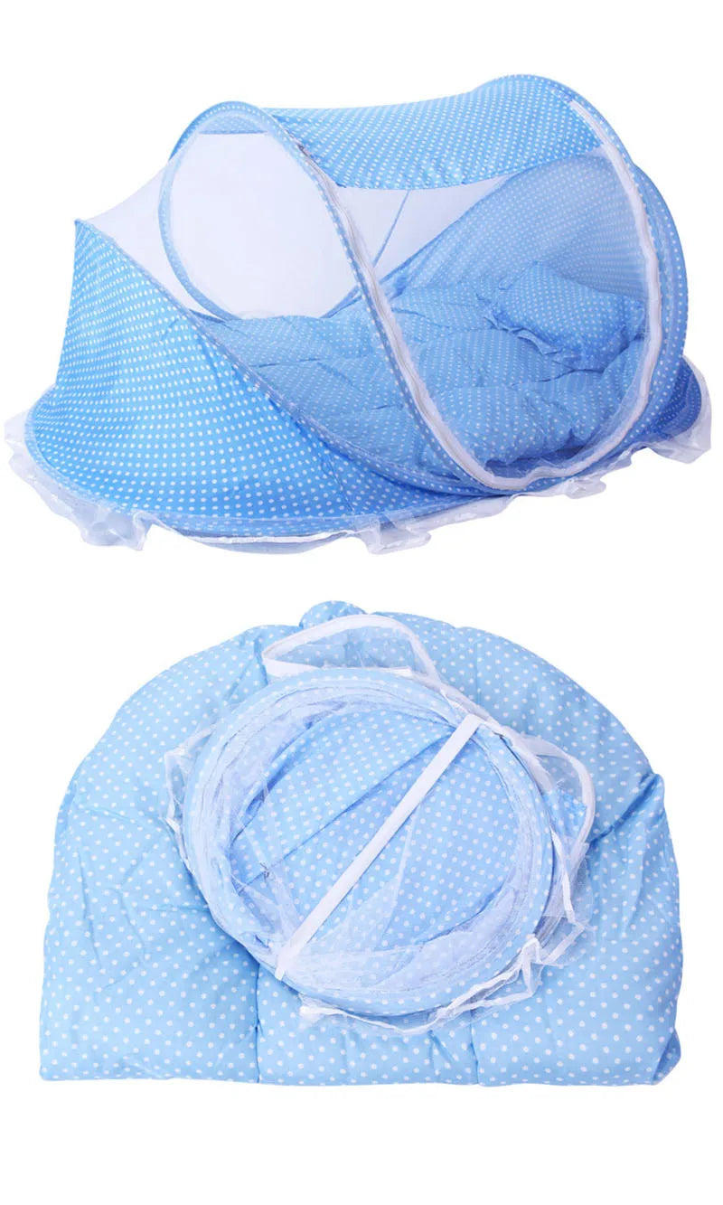 Baby Bed Mosquito Net Baby Bed Crib Folding Net Mosquito Net Mattress Pillow Suit Newborn Cradle Mesh Tent Net Baby Bedding