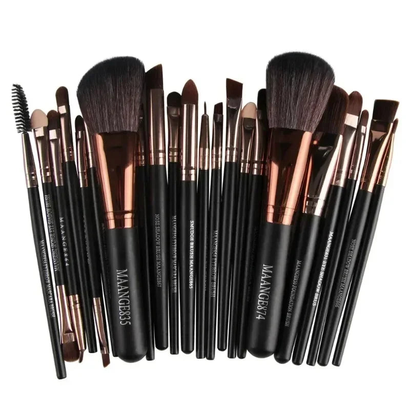 Professional Makeup Brush Set - 22 Piece Premium Cosmetic Brushes Kit for Eyeshadow & Eyeliner