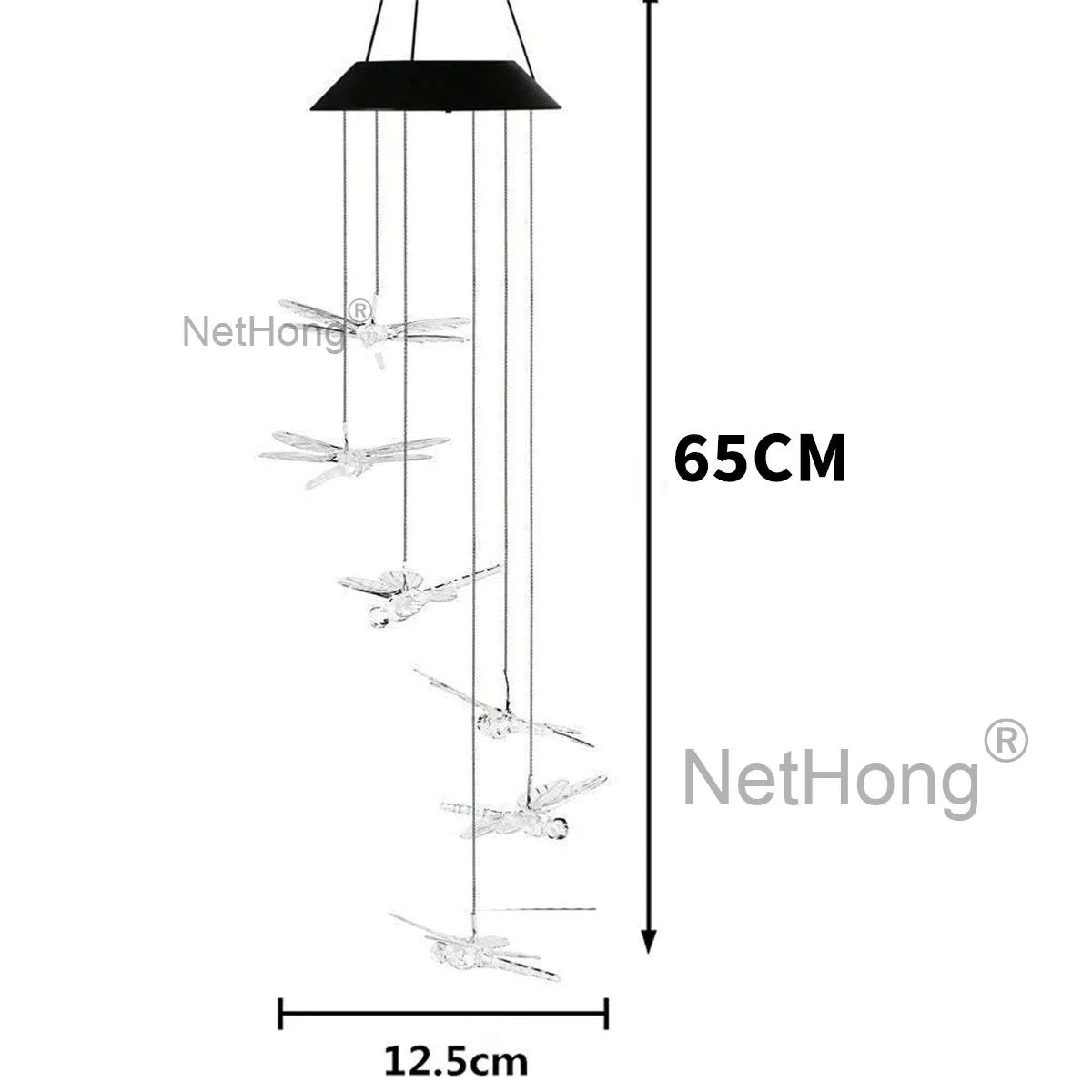 Outdoor Wind Chime Solar Power LED Decorative Light Hanging Colour Changing Lamp