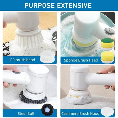 Rechargeable Electric Cordless Cleaning Brush Spin Scrubber Turbo Scrub Cleaner