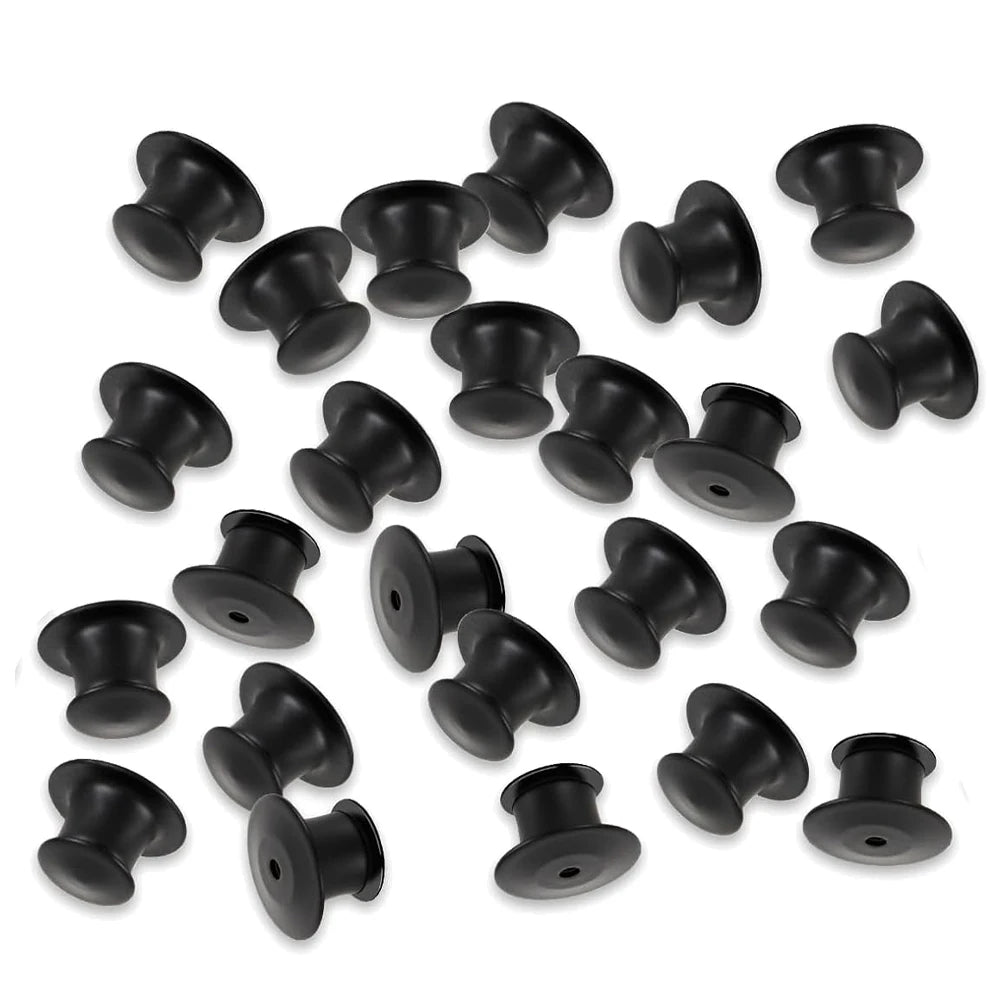 10/30/50pcs Gun Black Metal Locking Pin Backs for DIY Brooch Badge Name Tag Enamel Pins,  Keepers Locking Clasp Jewelry Craft
