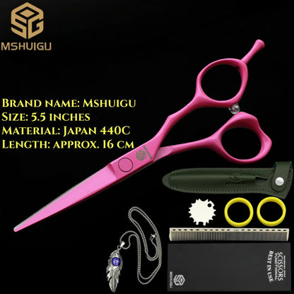 MSHUIGU professional barber Small size scissors 440C 5-5.5-6inch Multifunctional thinning shears Salon Tool Accessories