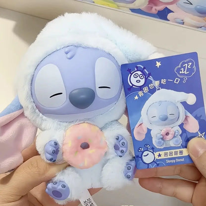 Disney  New Stitch Eat Some Thing Before Sleep Series Vinyl Blind Box Bag Pendant Cute Plush Doll Mystery Box Toy Surprise Gifts