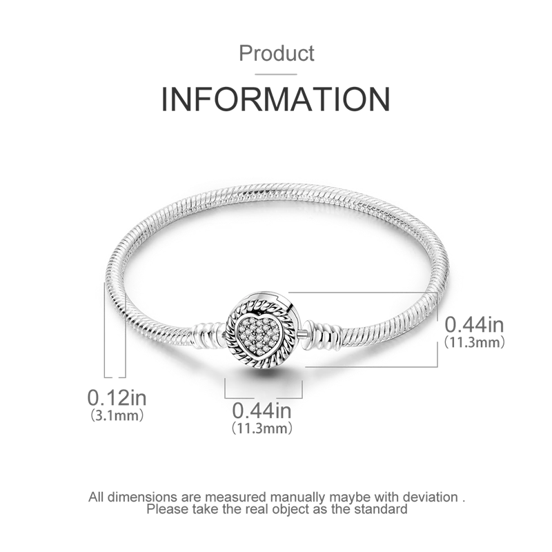925 Sterling Silver Charm Bracelet - Leaf, Clover, Butterfly & Heart Design | 17-20cm Adjustable