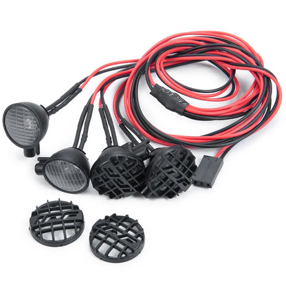 MIBIDAO 2/4LED RC Car Roof Light Round Lamp Spotlight For 1/10 Axial SCX10 II 90046 TRX4 Tamiya CC01 D90 D110