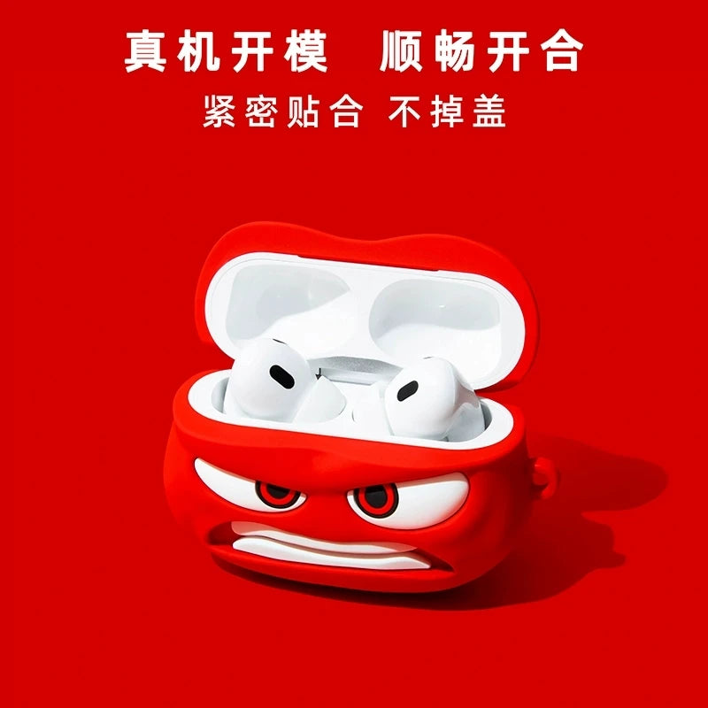 Anger Silicone Earphone Case Accessories Cover For Airpods 1 2 3 4 Pro Pro 2 Pro 3