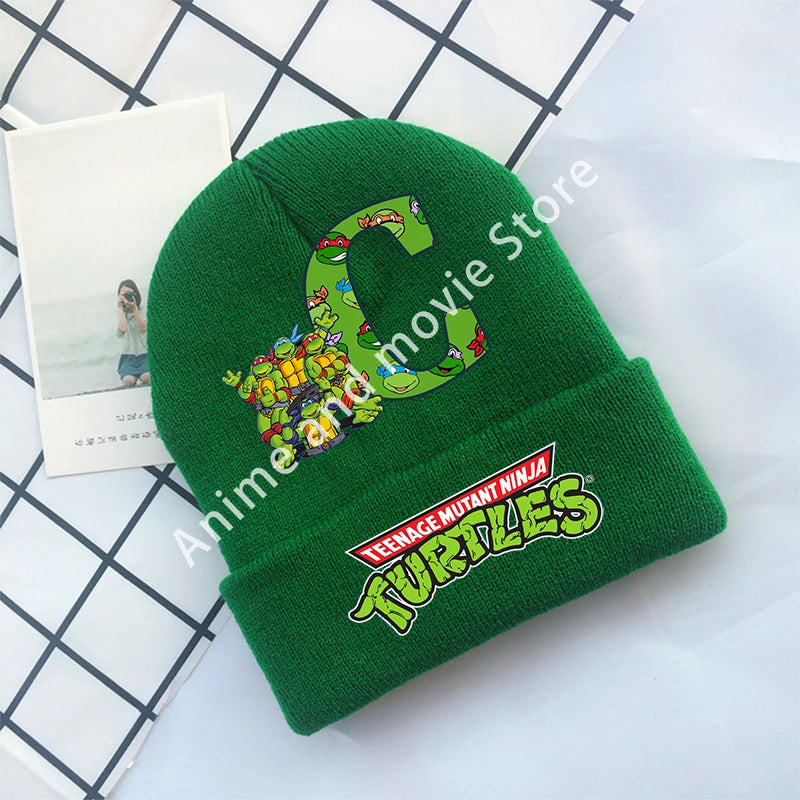 Ninja Turtles Boys Knitted Hats Children Headgear Cotton Winter Cute Woolen Cap Student Bonnet Cartoon Anime Kids Birthday Gifts
