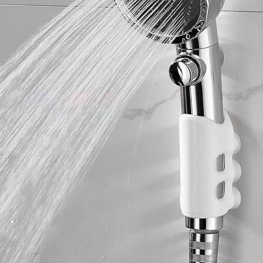 Movable Shower Head Holder with Suction Cup Adjustable Reusable Silicone Punch-free Shower Holder Bathroom Hooks Accessories