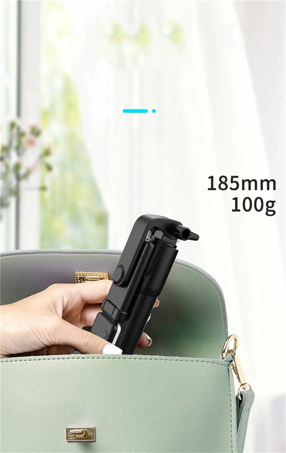 Portable Wireless Bluetooth Selfie Stick Tripod With LED Light Bluetooth Remote Foldable Tripod For Smartphone Video Live Holder