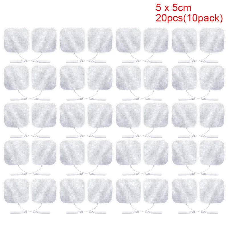 10/20pcs Muscle Stimulator Electrode Pads Gel Non-woven Fabric Self Adhesive Replacement Pads for Tens Digital Therapy Machine