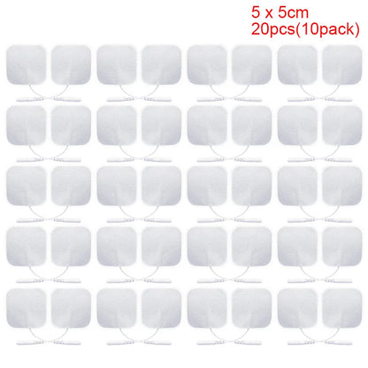 10/20pcs Muscle Stimulator Electrode Pads Gel Non-woven Fabric Self Adhesive Replacement Pads for Tens Digital Therapy Machine