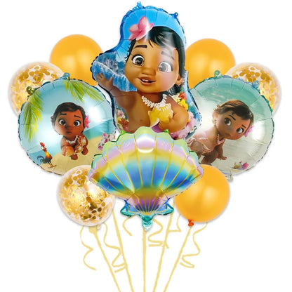Disney Moana Birthday Decoration Tableware Cup Plate Backdrop Banner Kit Vaiana Moana Theme Happy Party Deco Balloons Supply Set