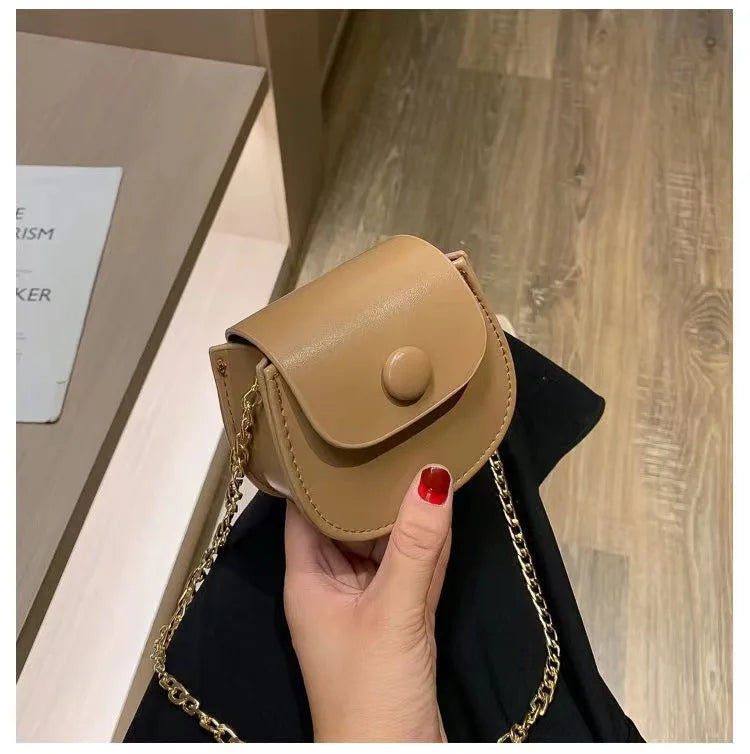 Fashion Kids Children PU Leather Shoulder Bag Lovely Baby Girls Mini Chain Coin Purse Cute Princess Crossbody Bags Small Wallet