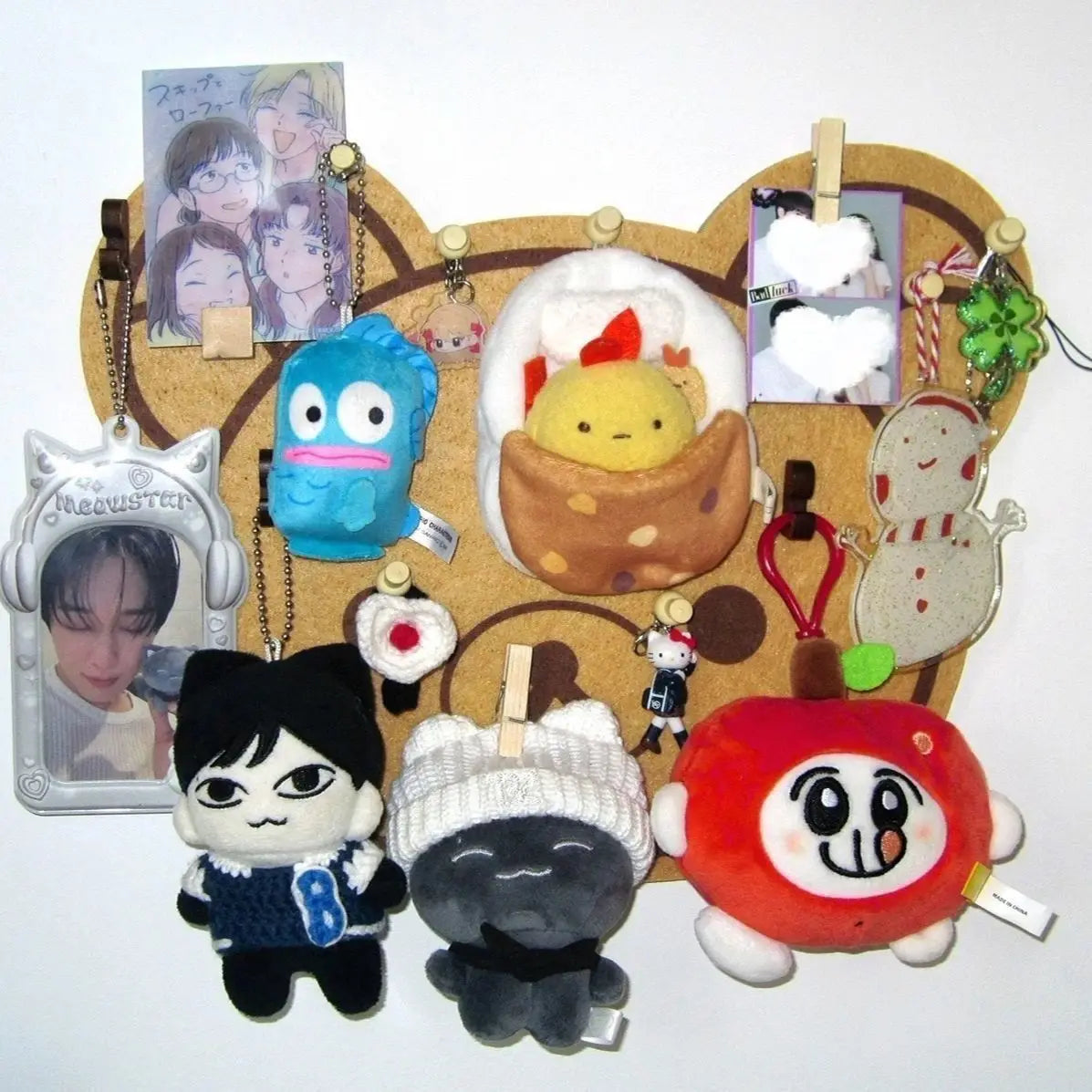 Rilakkuma Felt Board New Anime Relax Bear Thickened Wall Sticker Commemorative Photo Message Boards Bedroom Home Decoration Gift