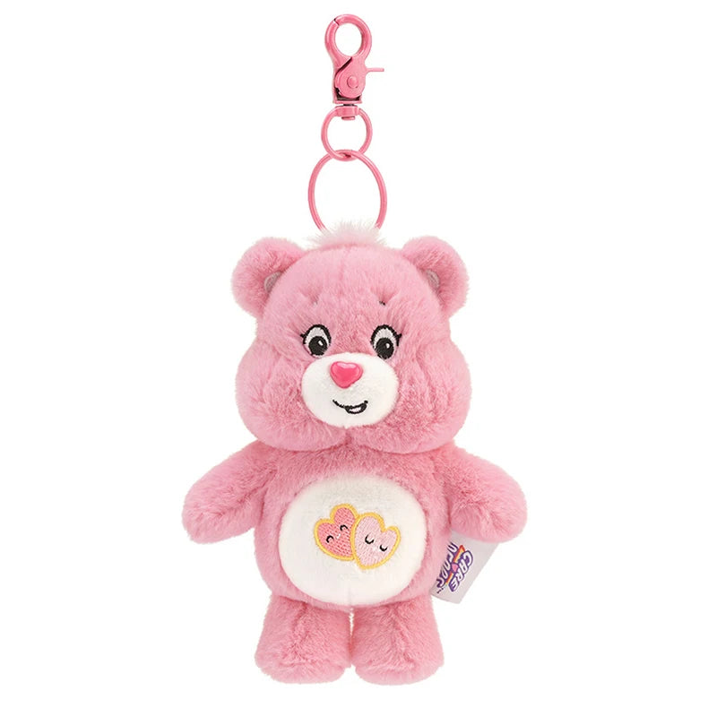 Sanrio Plush Kawaii Carebears Rainbown Bear Plush Anime Hobby Toy Keychain Bag Pendant with Sound Dolls Christmas Birthday Gifts