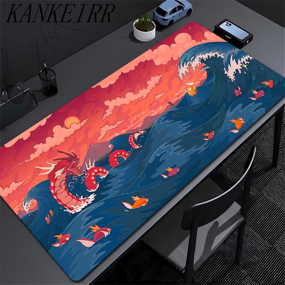Mouse pad Large rubber keyboard mouse carpet anti-slip gamer mouse pad laptop HD PC carpet P-Pokemons Mousepad Kawaii