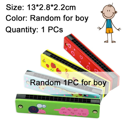Children Wooden Cartoon Cute Harmonica Montessori Puzzle Toys Creative Music Toy Playing Instruments Kids Boys Girls Gifts TMZ