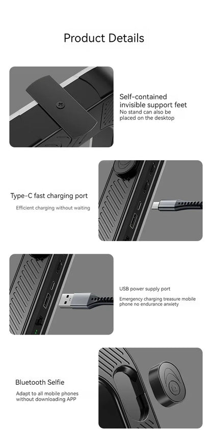 Smartphone Video Rig with Light Cell for Filmmaking Live YouTube Tiktok Video Recording Handheld Stabilizer Ring Light